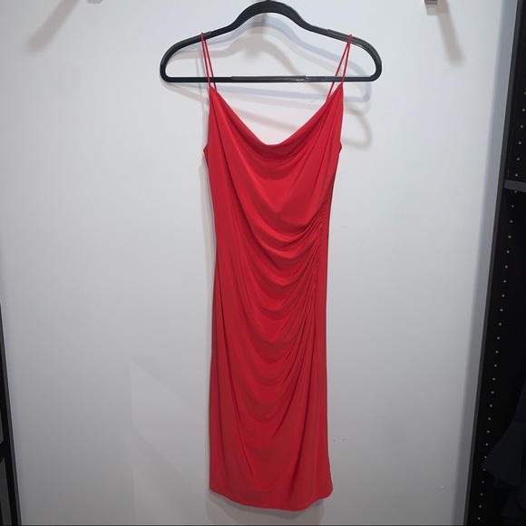 Laundry by Shelli Segal RED SATIN SLIP DRESS - Picture 3 of 10